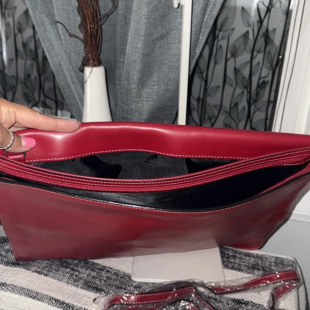 Lodis Crimson Leather Laptop Case